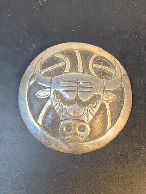 Vintage Sterling Silver Chicago Bulls Brooch